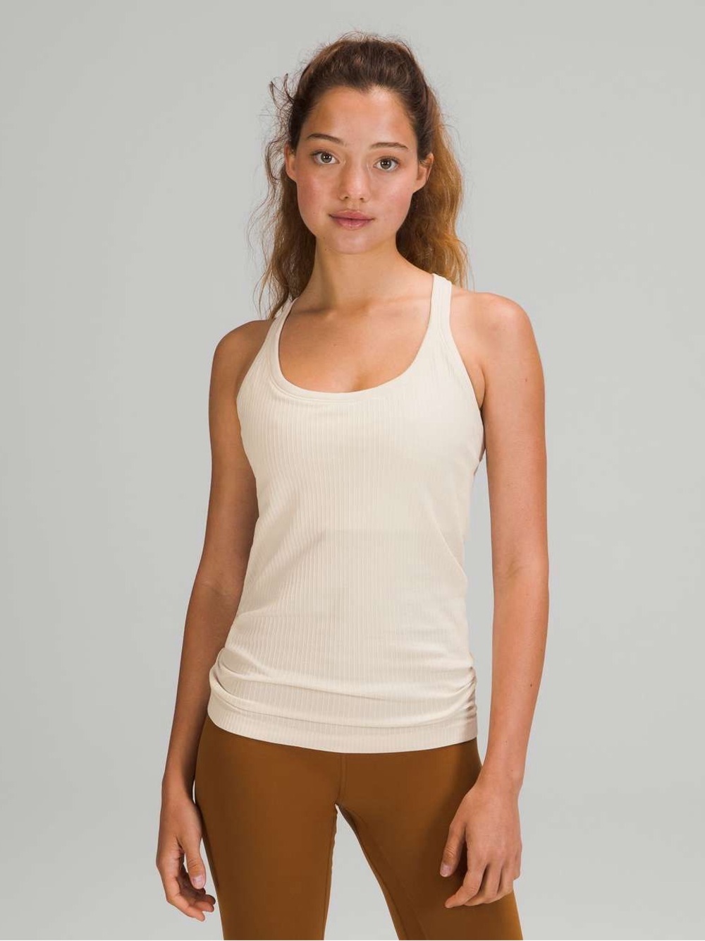 lululemon athletica ebb to street bra tank top ivory white opal